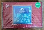 New Plazatex Embossed Stripe 1800 Series King Brushed Microfiber Red Sheet Set. Fixed Price $21.99.