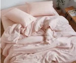 Sijo Pink Queen 3 Piece 100% French Linen Sheet Set. Fitted + 2 Pillowcase. Fixed Price $155.00.