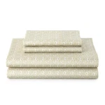 3-PIECE 300 Thread Count Suzani Almond Biscuit Cotton Sateen Bed Sheet Set Twin. Fixed Price $36.76.