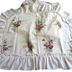 Sears Twin Fitted Sheet 1 Standard Pillow Sham Beige Floral Ruffled Vintage. Fixed Price $29.95.