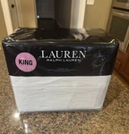 Lauren Ralph Kent Cotton-linen Sheet Set, King Blue Nwt. Fixed Price $185.00.