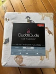 New Queen Cuddl Duds Toss Heavyweight 4 Piece Dogs Flannel Sheet Set. Fixed Price $57.99.