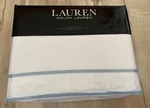 Ralph Lauren - Spencer Border King 100% Cotton Duvet Cover Soft Teal Rv $385. Fixed Price $140.00.