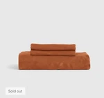 Quince Queen Bamboo Fitted Sheet Set Terracotta. Fixed Price $99.90.