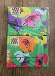Vtg 70S 80S Martex Floral Bold Colorful Orange Pink Twin Sheets Flat Fitted Nos. Fixed Price $54.00.