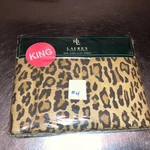 #4 Ralph Lauren Aragon Neutral Leopard King Flat Sheet Nwt. Fixed Price $250.00.