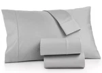 Aq Textiles Percale Solid 4-PC. Sheet Set, Queen, Grey, Nwt. Fixed Price $44.99.