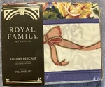 Cannon Royal Family 4-PIECE Luxury Percale Full Double Sheet Set English Country. Fixed Price $54.97.