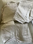 4PC Rh Restoration Sheet Set Queen Striped Made In Italy As Is. Fixed Price $65.00.