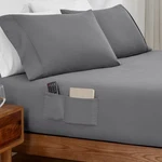 Bare Home Dual Pocket 1800 Ultra-soft Fitted Sheet. Fixed Price $23.99.