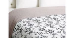 Yves Delorme Black & White Queen Flat Sheet Floral Percale Print Silhouette New. Fixed Price $85.00.