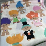 Vtg Ace Treasure Trolls Dolls Twin Flat Sheet 1992 Cutter Fabric Crafters. Fixed Price $24.99.