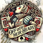 Queen Hearts Off Their Heads Aluminum Carving,tin Metal Signs Home Cor 8X8. Fixed Price $9.99.
