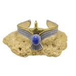 Eagle Spirit Cuff Bracelet With Lapis Lazuli Stone - Sterling Silver Handmade. Fixed Price $22.50.