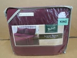 Woolrich Luxury Fleece Polyester 4 Pc Sheet Set Maroon King WR20-3772 New. Fixed Price $74.99.