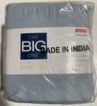 The Big One Extra Soft Sheet Set Queen Quick Dry Blue With Pillowcases. Fixed Price $30.00.