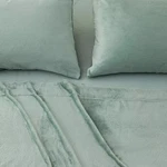 Isla Jade Twin Velvet Plush Solid Sheet Set Light Teal Green: Microfiber,. Fixed Price $21.99.
