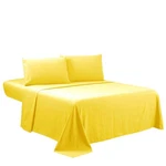 Sfoothome Sheets Set Hotel Luxury 3-PIECE Bed Twin, YELLOW-4 Pieces. Fixed Price $24.99.