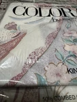 Vtg Springs Colorama King Set No Iron Percale Flat & Fitted Floral. Fixed Price $90.00.