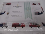 Authentic Kids Fire Truck Helicopter Ambulance White Blue Red Sheet Set - Twin. Fixed Price $39.99.