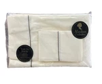 Madison Collection Cream Brown 80S Twin Sheet Set New Old Stock Made The Usa. Fixed Price $10.00.