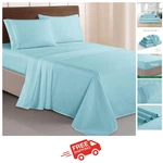 Softest 4-PIECE Queen Microfiber Bed Sheet Set With Three-line Embroidery. Fixed Price $49.99.