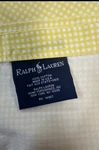 Ralph Lauren Gingham Plaid Yellow Flat Sheet King Size Cotton Nwot. Fixed Price $49.95.