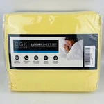 Cgk Unlimited Luxury Bed Sheet Set King Size Yellow Deep Pockets Double Elastic. Fixed Price $47.99.