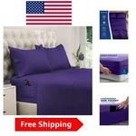 Superior Soft 4-PIECE Cooling Sheets Set For Full Size Bed Extra Deep, Purple. Fixed Price $62.69.