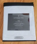 New London Fog Twin 3 Piece Sheet Set Light Gray Stripe, Polyester. Fixed Price $30.00.