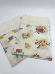 2 Vintage White Floral Lace Stevens Utica Pillowcases Euc. Fixed Price $25.00.