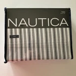 Nip Nautica Coleridge Stripe 200TC Charcoal 100% Cotton Twin Sheet Set 3-PC. Fixed Price $28.99.