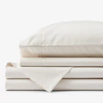 The Company Store Legends Hotel Supima Wrinkle-free Sheet Set Ivory Queen, Nwt. Fixed Price $99.00.