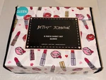 Betsey Johnson 6-PC Flirty Lipsticks Make-up Polyester Queen Sheet Set, Nip. Fixed Price $43.95.