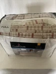 Cuddl Duds Heavyweight Cotton Khaki Red Plaid Stripe Flannel Full Sheet Set New. Fixed Price $37.75.