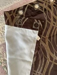 Jcpenny Studio Curtain Panels Square Grommets Brown Gold Insulated 62"X49". Fixed Price $58.01.