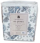 Oakridge 4-PIECE Set Full Size Flannel Sheets Blue Paisley 100% Cotton. Fixed Price $60.00.