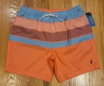 Nautica Men's Colorblock Stripe Quick Dry 7" Swim Trunks Shorts Size Xl. Fixed Price $69.50.