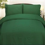 Embossed Dobby Stripe 90GSM Microfiber Sheet Set - Twin 39X75", Dark Green. Fixed Price $31.00.