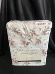 Laura Ashley Queen Sheet Set Ribbon Bouquet Red 4PC Cottage Farmhouse Chic Green. Fixed Price $75.99.