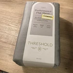 Threshold Performance Flat Sheet Full Size 100% Cotton Gray. Fixed Price $12.98.