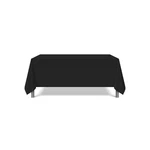 Pomp Black 70" X 120" Inch Premium Polyester Tablecloth Wrinkle + Stain Res.... Fixed Price $26.14.