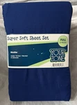 Your Zone - Stadium Blue Micro Fiber, Full 4 Piece, Sheet Set Nib. Fixed Price $25.00.