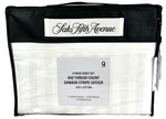 Saks Fifth Avenue Queen Sheet Set White Damask Stripe Sateen 400 Tc Cotton. Fixed Price $135.00.