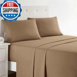 Clara Clark Premier 1800 Series 4 Piece Microfiber Bed Sheet Set, Deep Pocket. Fixed Price $48.67.