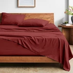 Lot 100 Sandwashed Microfiber Sheet Set (king, Rosewood) Sold Is. Fixed Price $1408.00.
