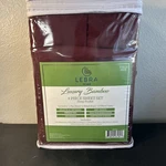 Lebra Home Luxury Bamboo Twin Size Deep Pocket 4- Piece Sheet Set Maroon. Fixed Price $15.00.