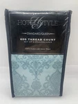 Hotel Style Standard Queen 600 Thread Count Set Of 2 Pillowcases Teal Paisley. Fixed Price $19.99.