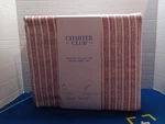 Charter Club Candy Stripe 100% Cotton 550 Tc Sheet Set White & Red Queen. Fixed Price $65.00.