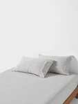 Linen House Ryland Fitted Sheet + Pillowcase Set (grey) - Queen. Fixed Price $133.99.